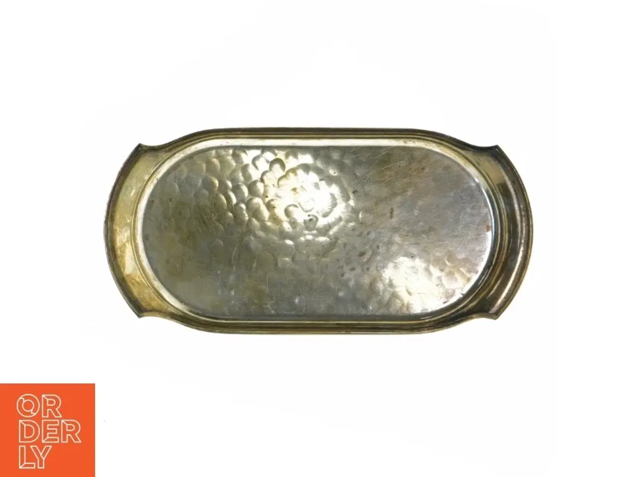 Billede 2 - Messingbakke med struktureret overflade (str. 22,5x11 cm)