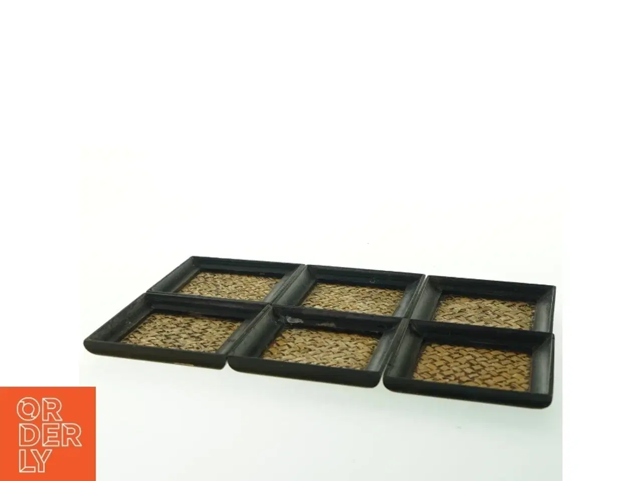 Billede 4 - Sæt med seks fletdekorerede bordskånere (str. 10x10 cm)
