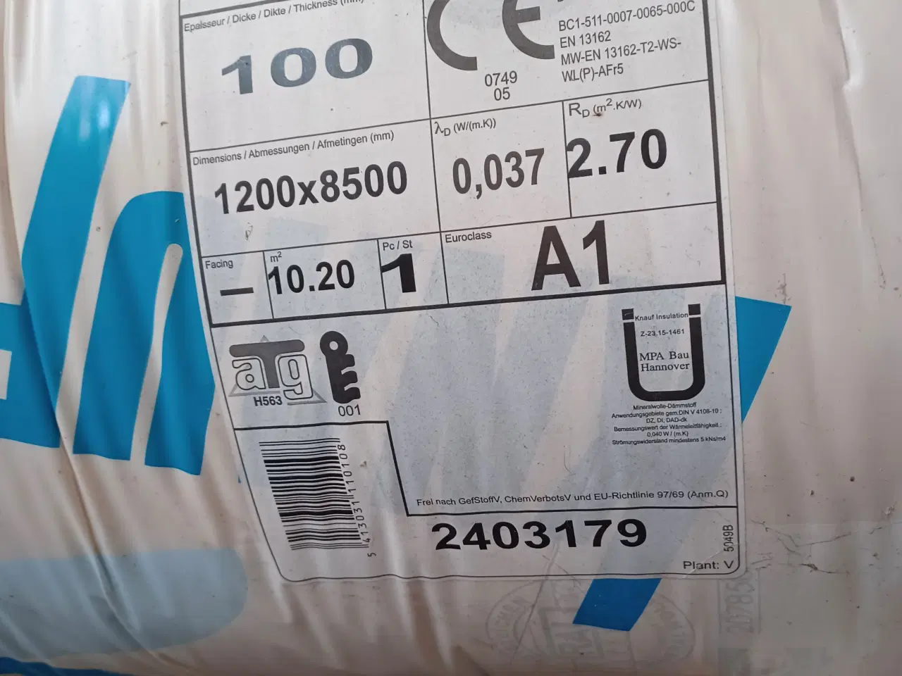 Billede 3 - Glasuld 95-120 cm