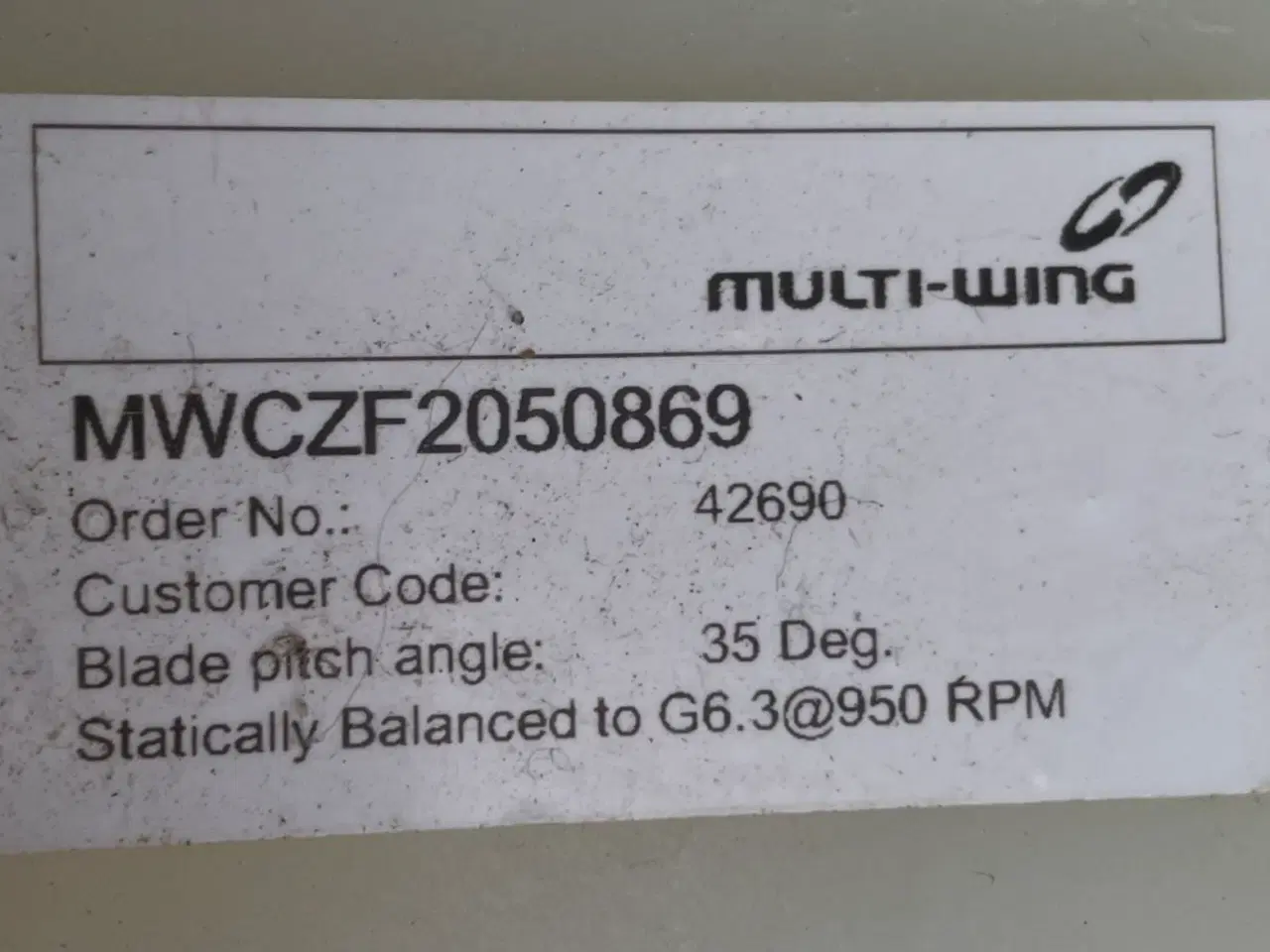 Billede 2 - Multi-Wing WCZF2050869 ventilator med 10 blade