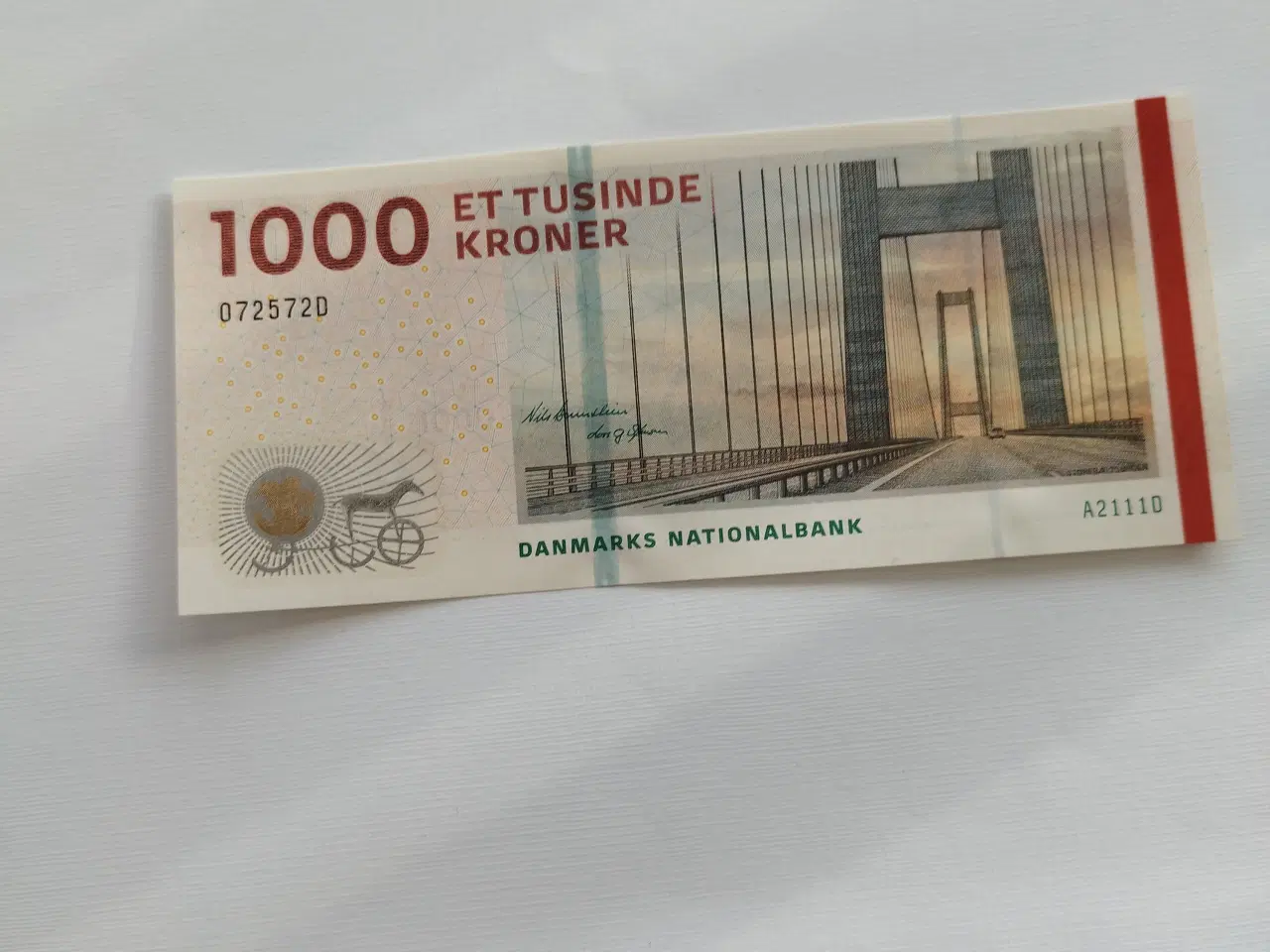 Billede 1 - 1000 . Et tusinde Kroner. Storebæltsbroen 