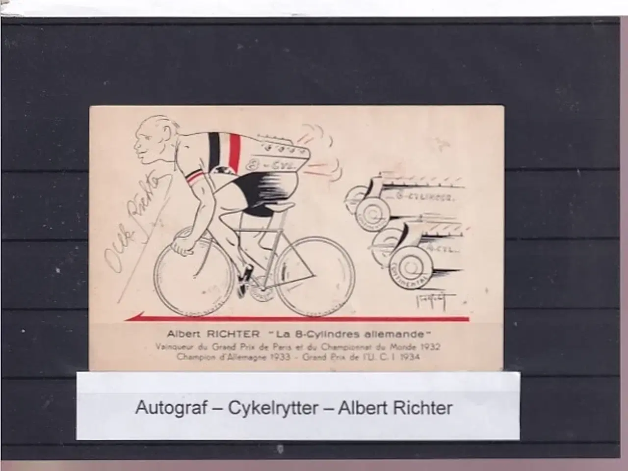 Billede 1 - Autograf - Cykelrytter - Albert Richter