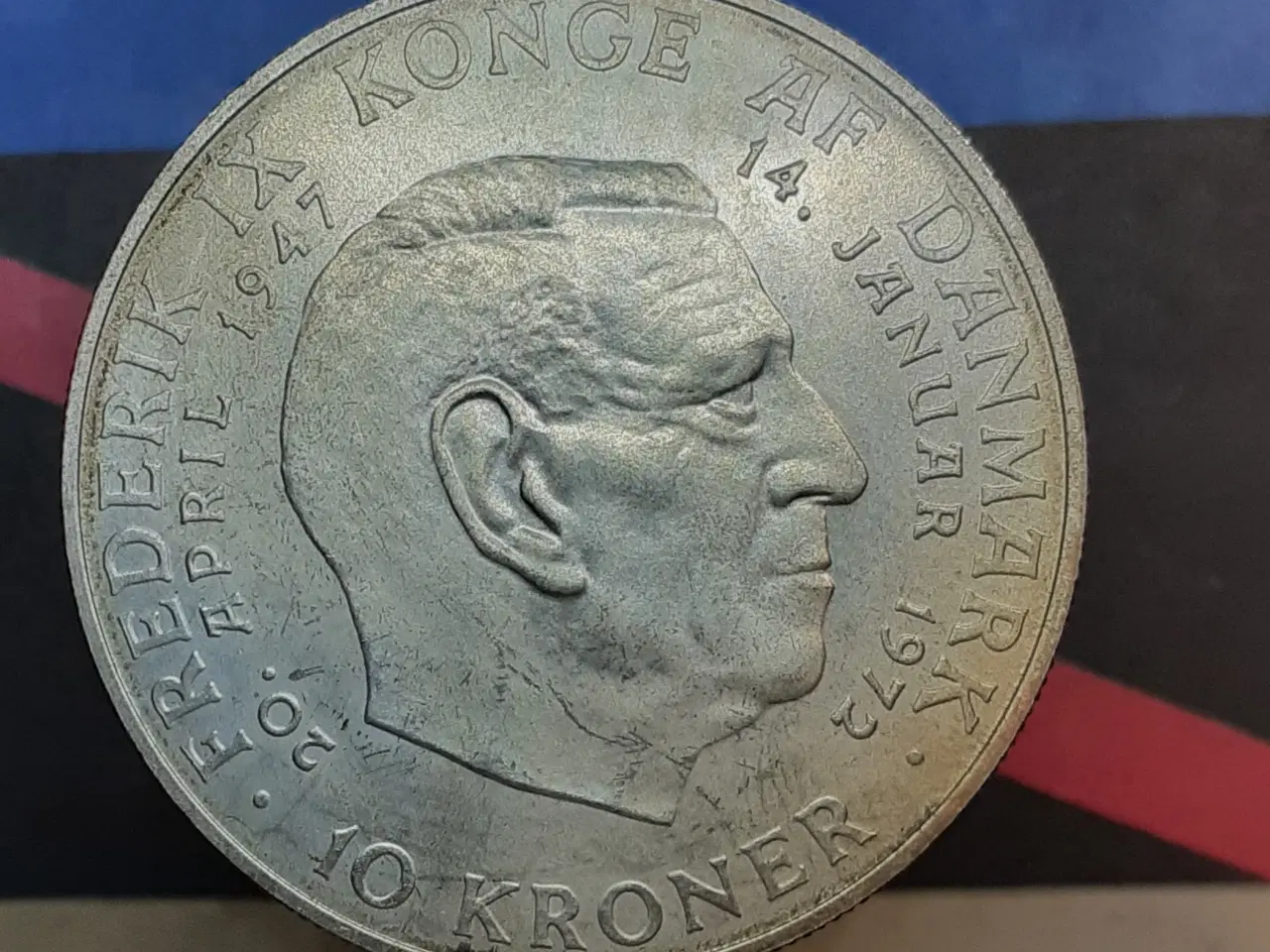 Billede 2 - 10 kr 1972 erindringsmønt, sølv