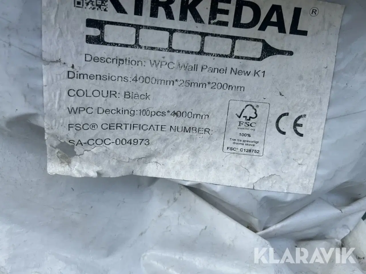 Billede 5 - Kompositbrædder Kirkedal Fer og not, sort, 100stk