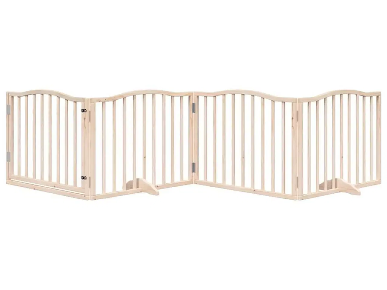 Billede 3 - Hundelåge med dør 4 paneler 320 cm poppeltræ