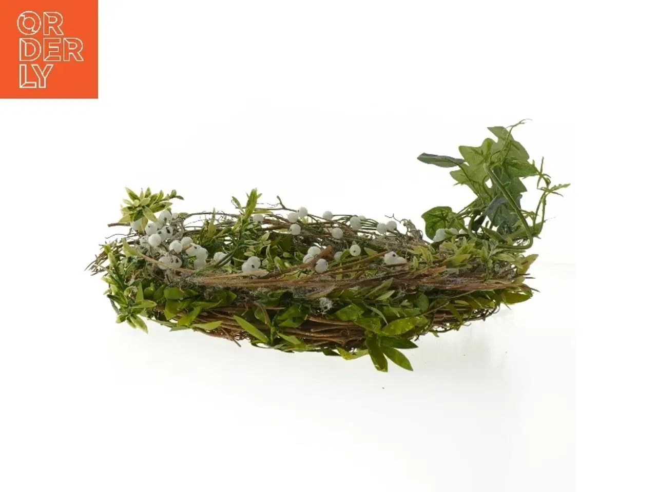Billede 4 - Dekorativ krans med hvide bær (str. Ø 23 cm)