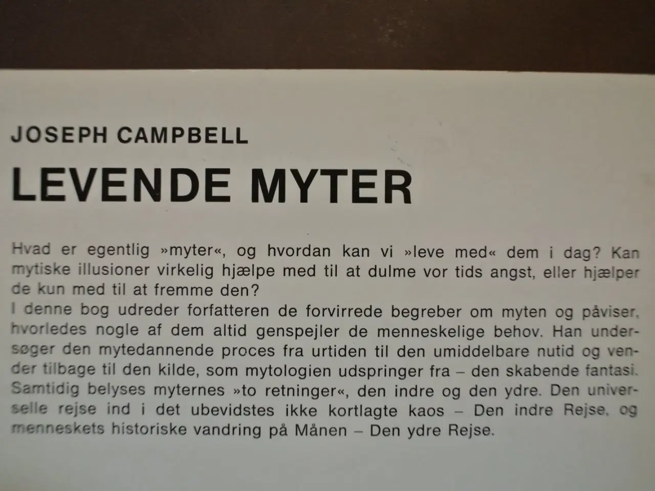 Billede 3 - levende myter, af joseph campbell, emne: anden kat