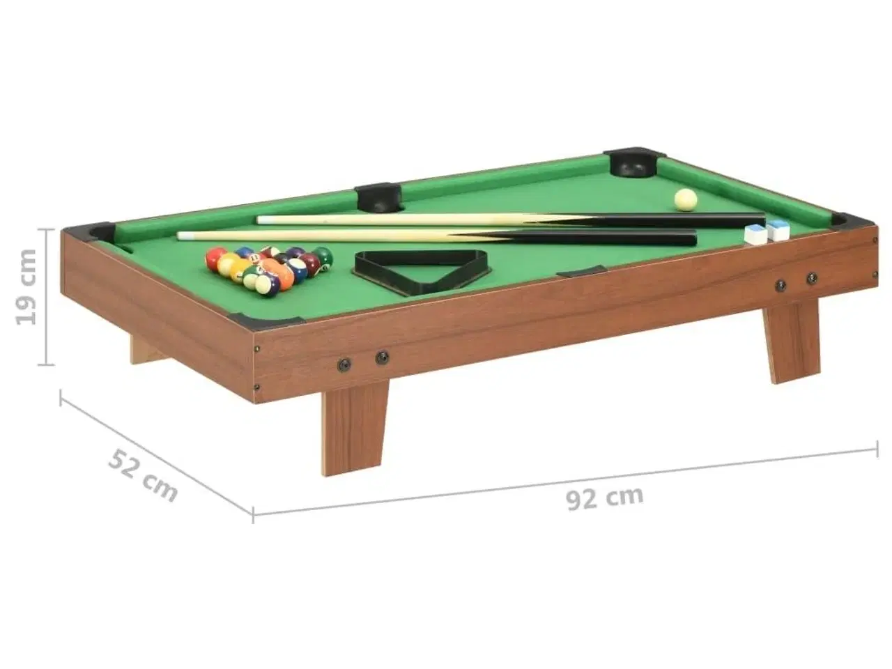 Billede 8 - Mini-poolbord 92x52x19 cm brun og grøn