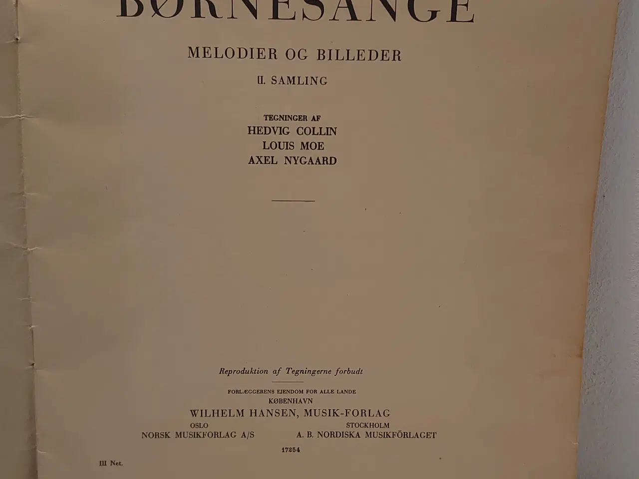 Billede 2 - Vore Børnesange 2. samling. Melodier og billeder.