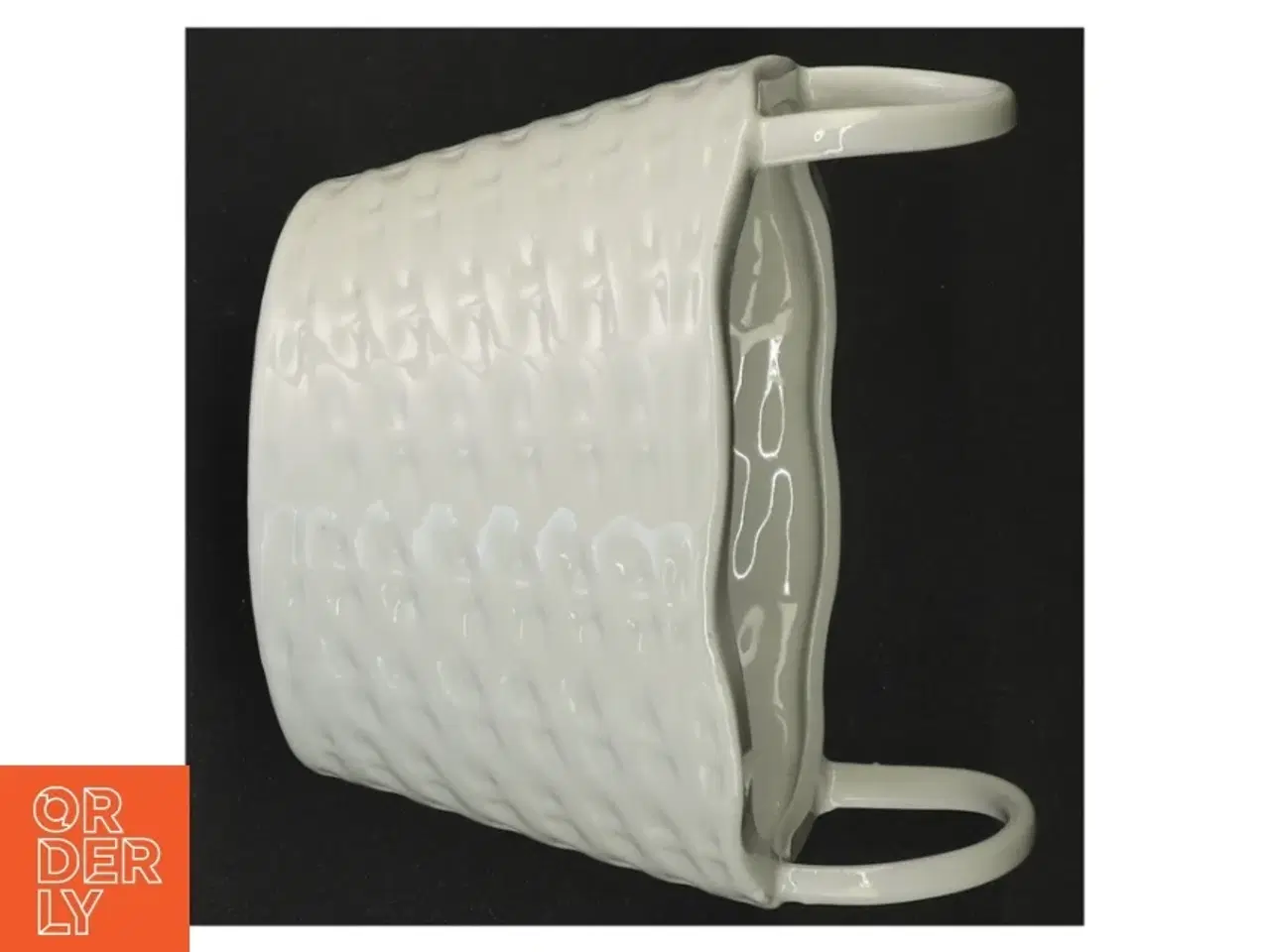Billede 4 - Porcelænsskål formet som kurv (str. 14 x 12 x 13 komma 25 cm)