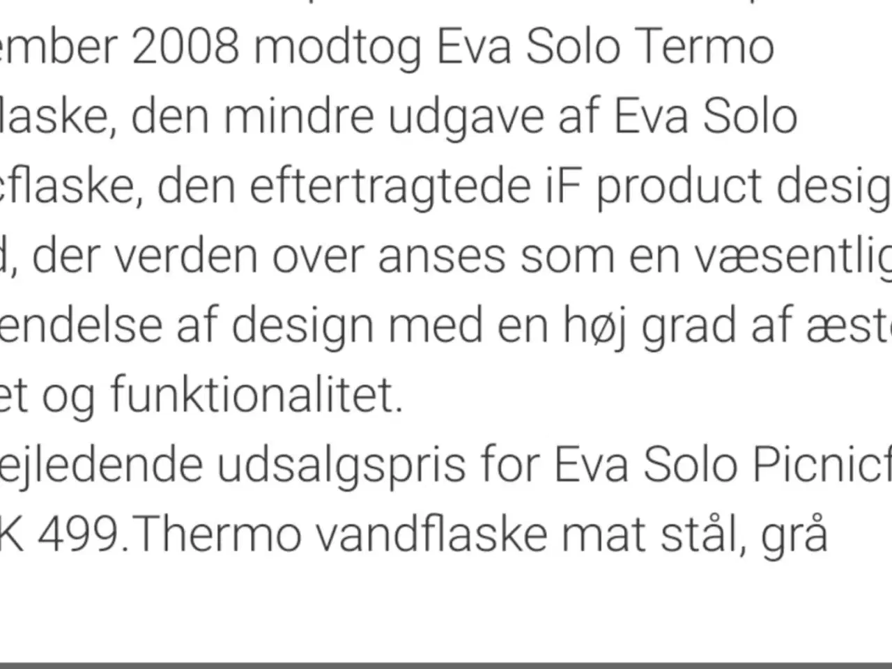 Billede 5 - Termo vandflaske   Eva Solo