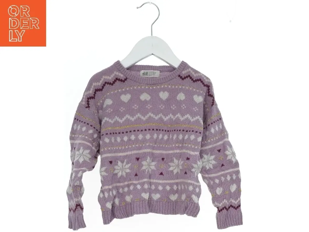 Billede 1 - Strikket sweater med mønster fra H&M (str. 104)