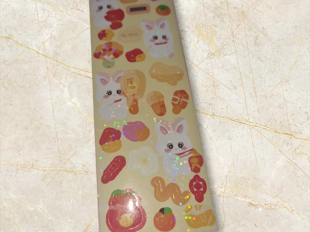 Billede 1 - Fejr Med Kaniner – Klistermærker Fyldt med Festlig