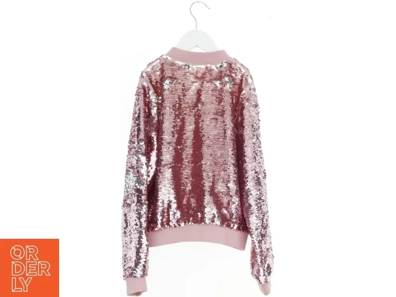 Billede 2 - Pink pallietjakke med lynlås fra H&M (str. 140)