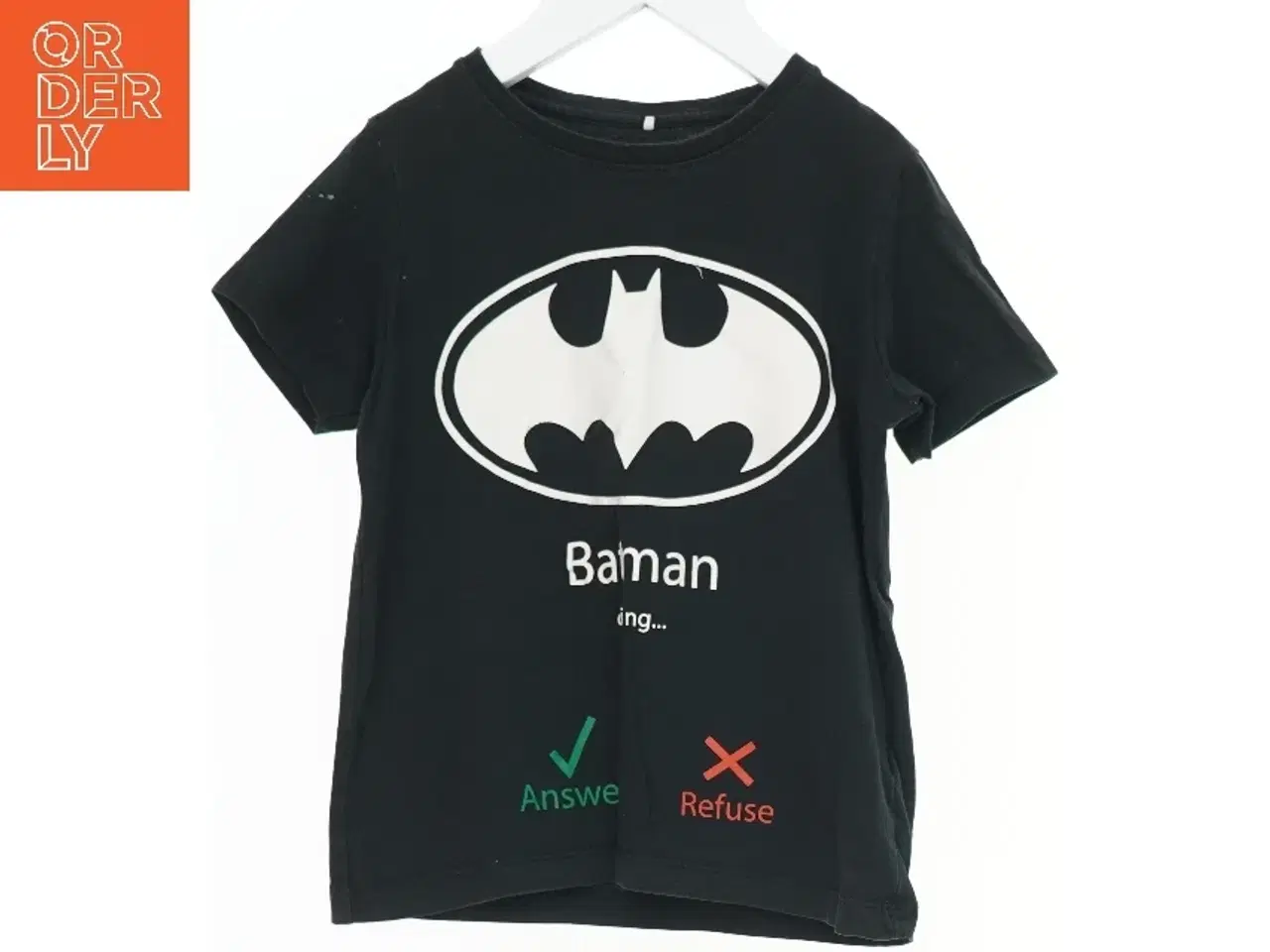 Billede 1 - Sort T-shirt med Batman-logo fra Name It (str. 116)