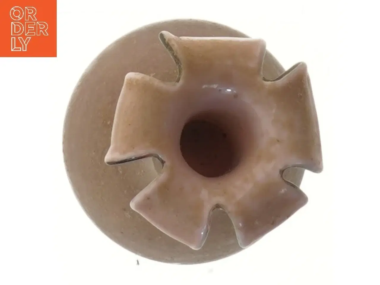 Billede 2 - Brun glasvase (str. 16 cm)