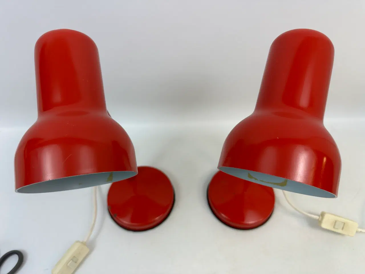 Billede 13 - 2 stk. røde retro bordlamper