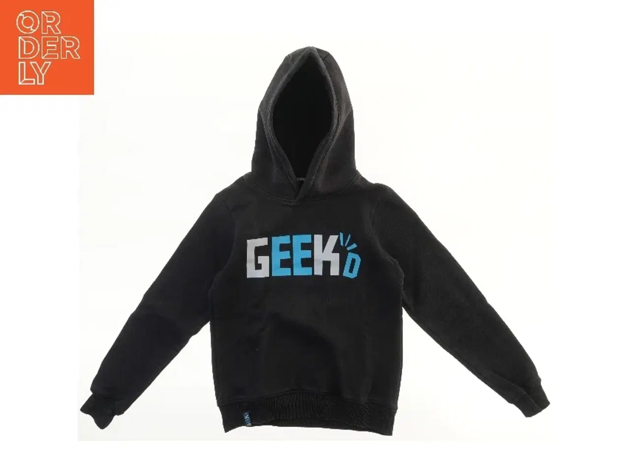 Billede 1 - Sort hættetrøje med 'GEEK'D' print (str. 158)