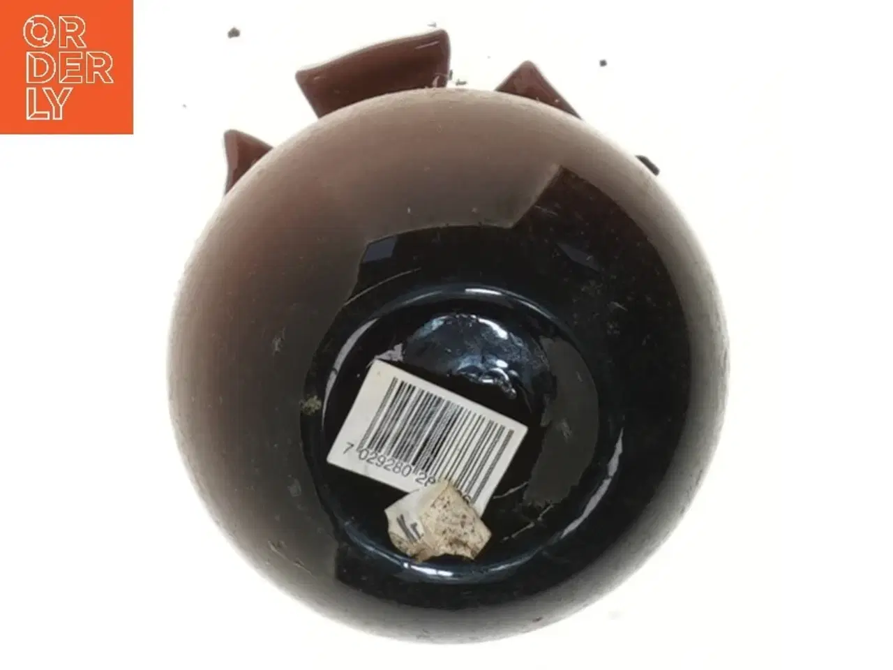 Billede 3 - Brun glasvase (str. 16 cm)