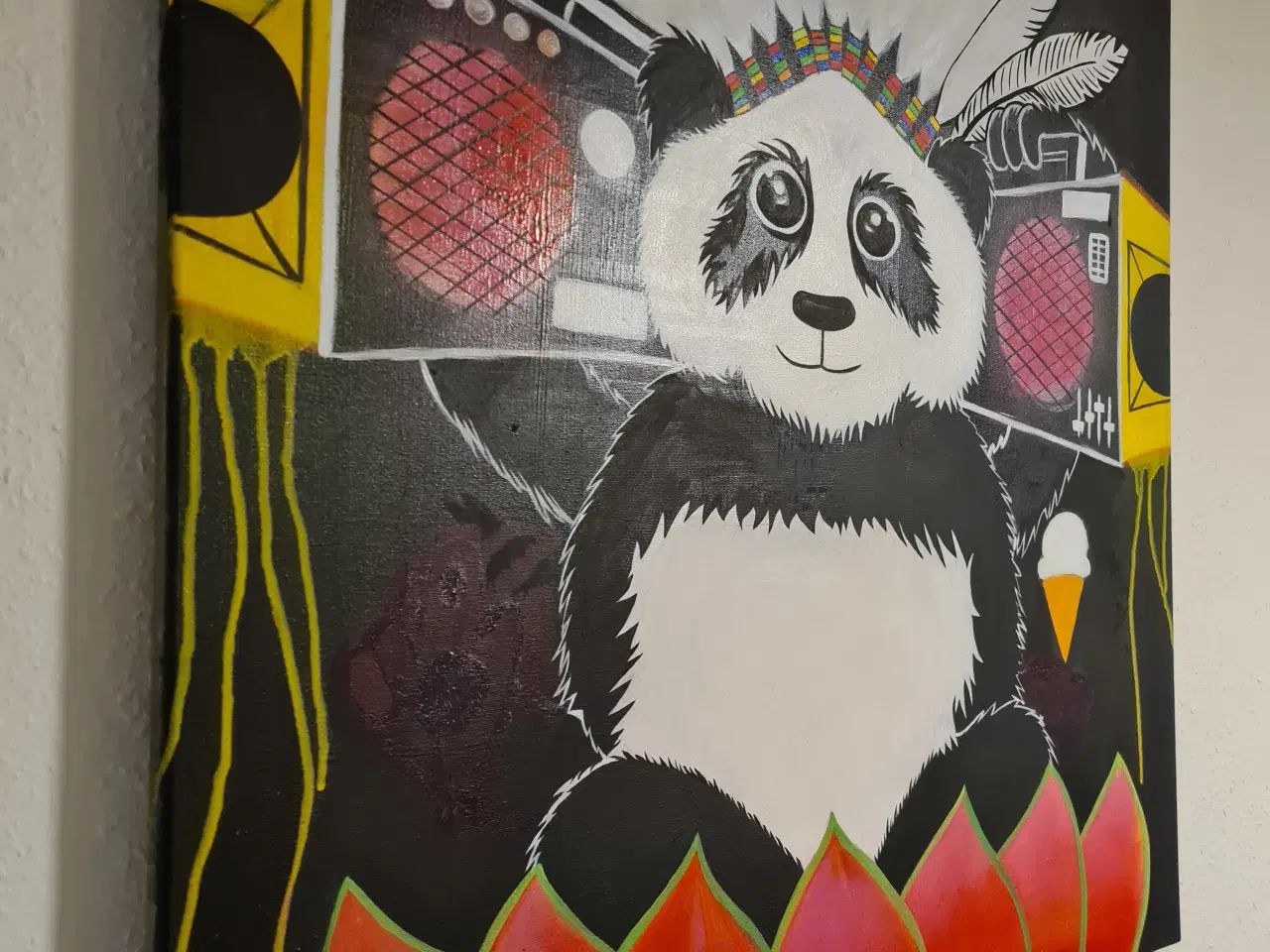 Billede 2 - Maleri med panda