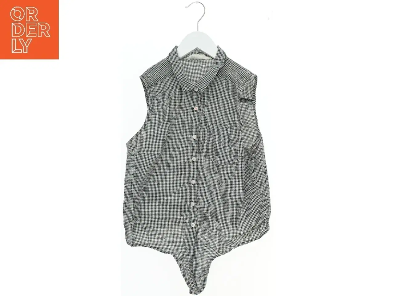 Billede 1 - Kortærmet ternet skjortebluse fra H&M (str. 170)