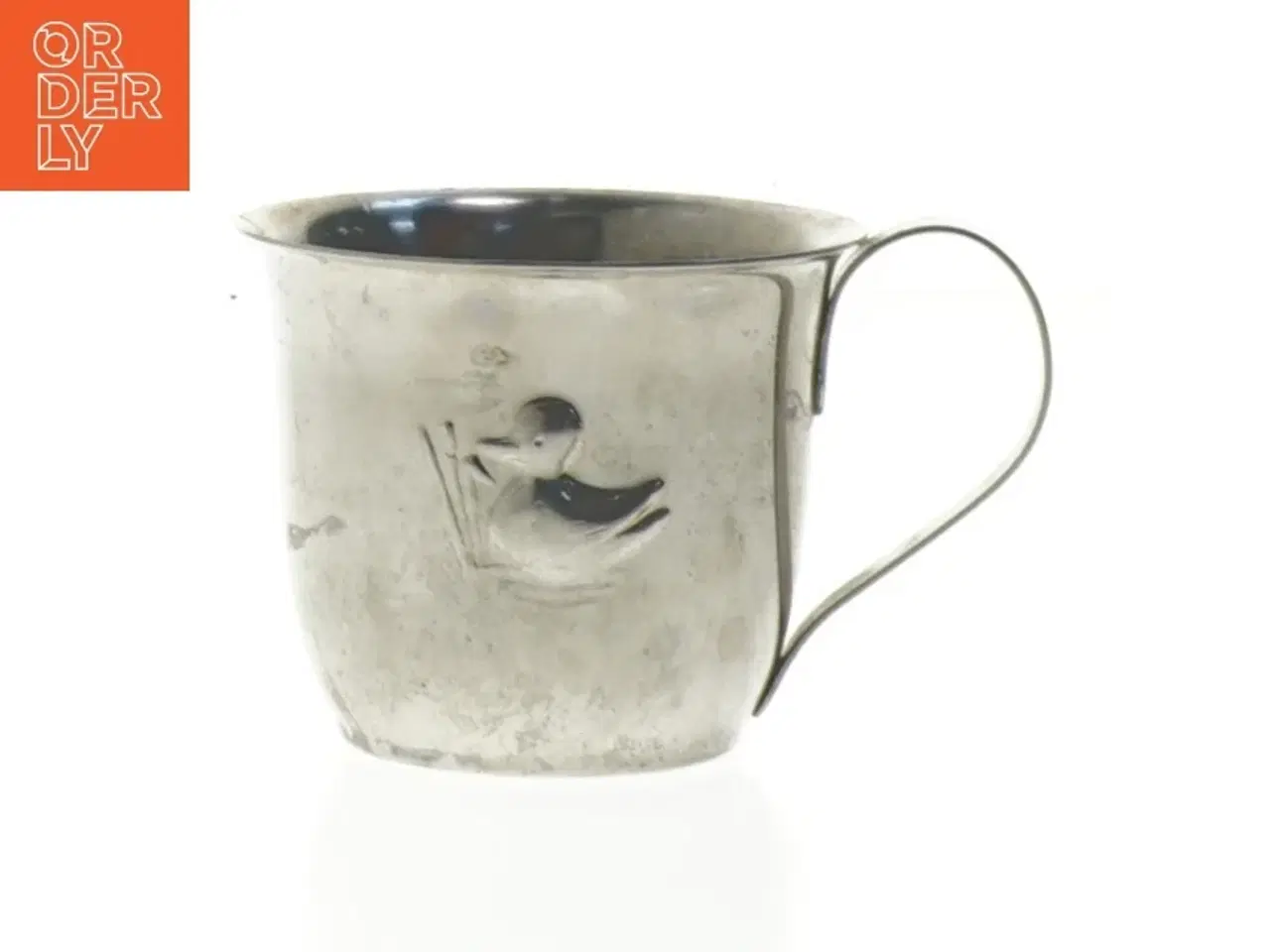 Billede 1 - Børnekop Sølv  med and på siden (str. Ø 7 cm)