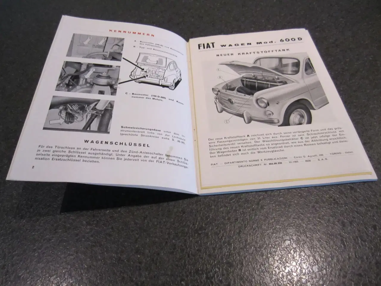 Billede 2 - Instruktionsbog NSU Fiat