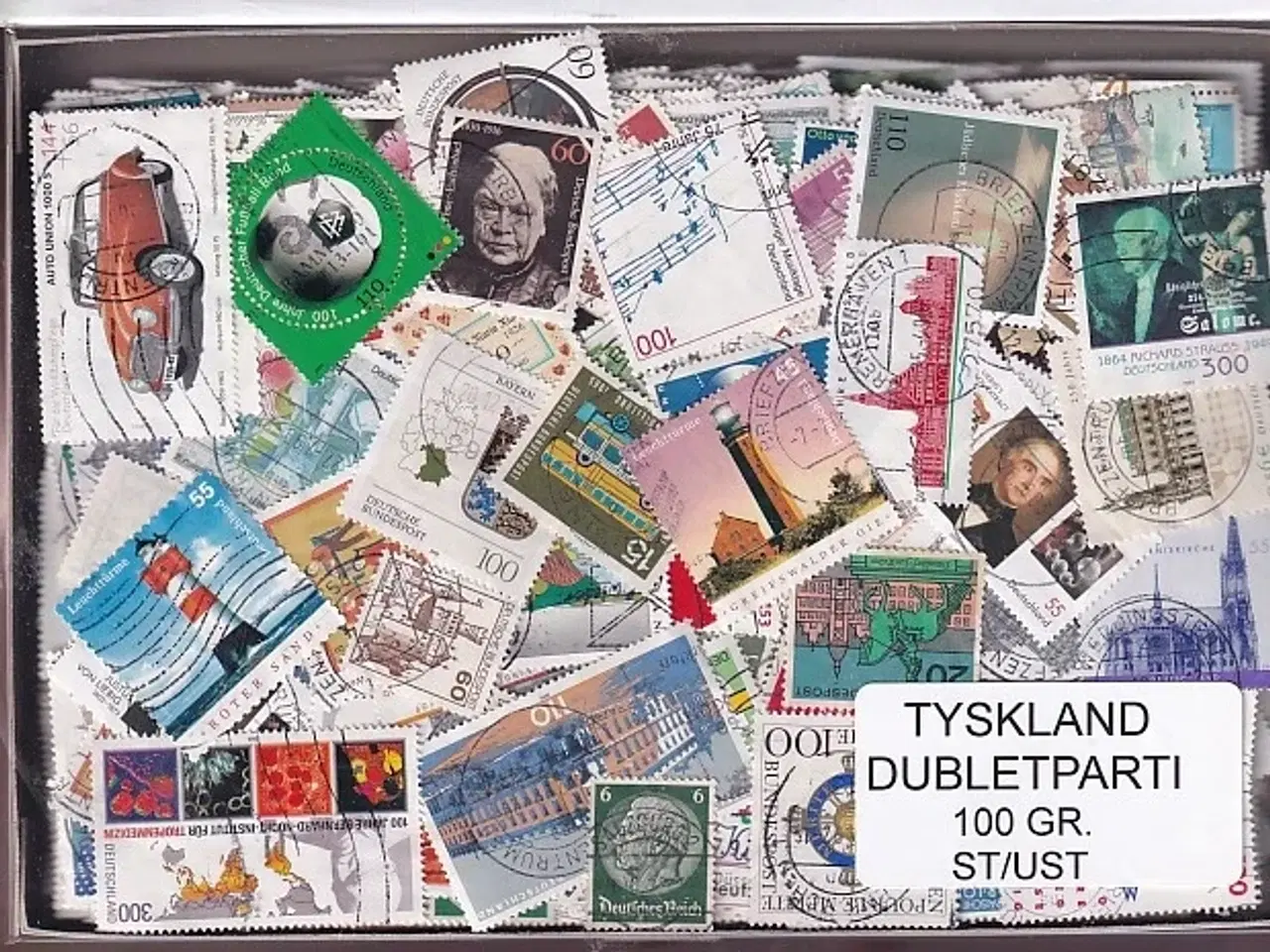 Billede 1 - Tyskland Dubletparti - 100 gram afvaskede frimærker.