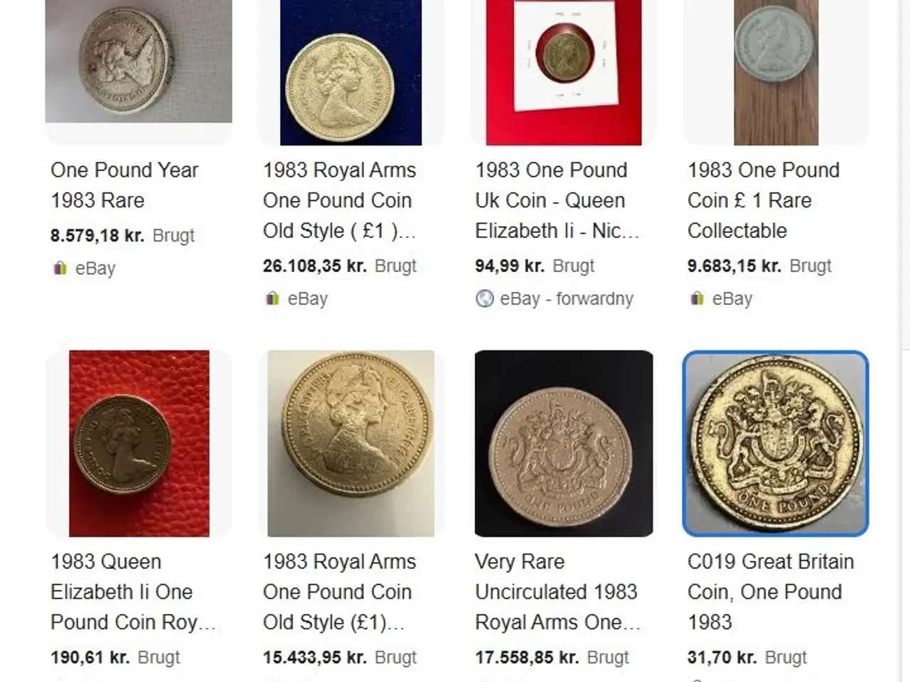 Billede 14 - Lot med engelske mønter inkl. den omtalte 1 pound