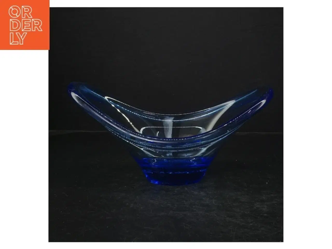 Billede 1 - Blå glasskål (str. 27 cm)
