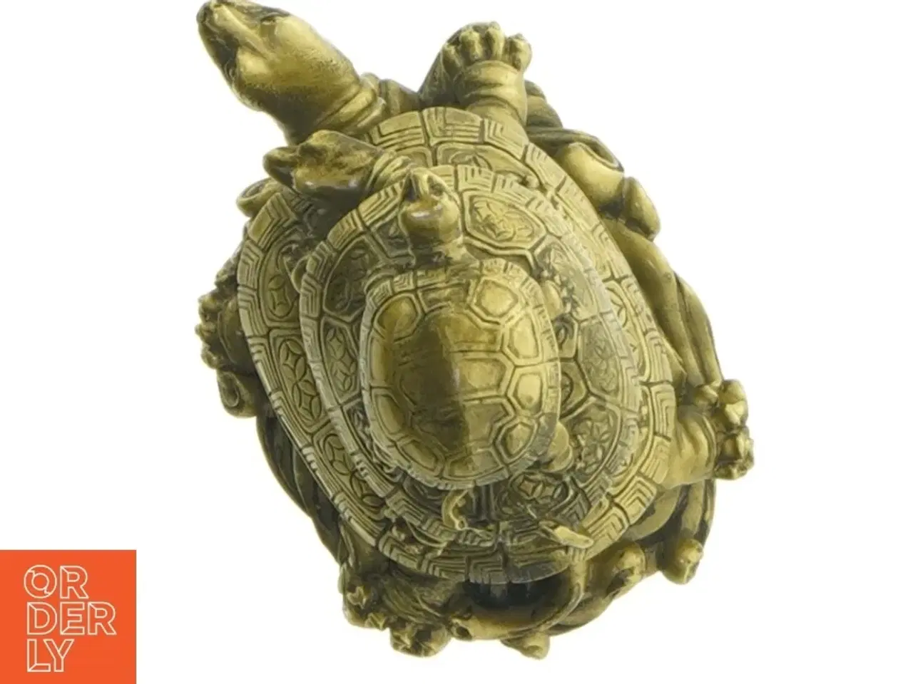 Billede 2 - Gul metal skildpadde figur (str. 10 x 7 cm)