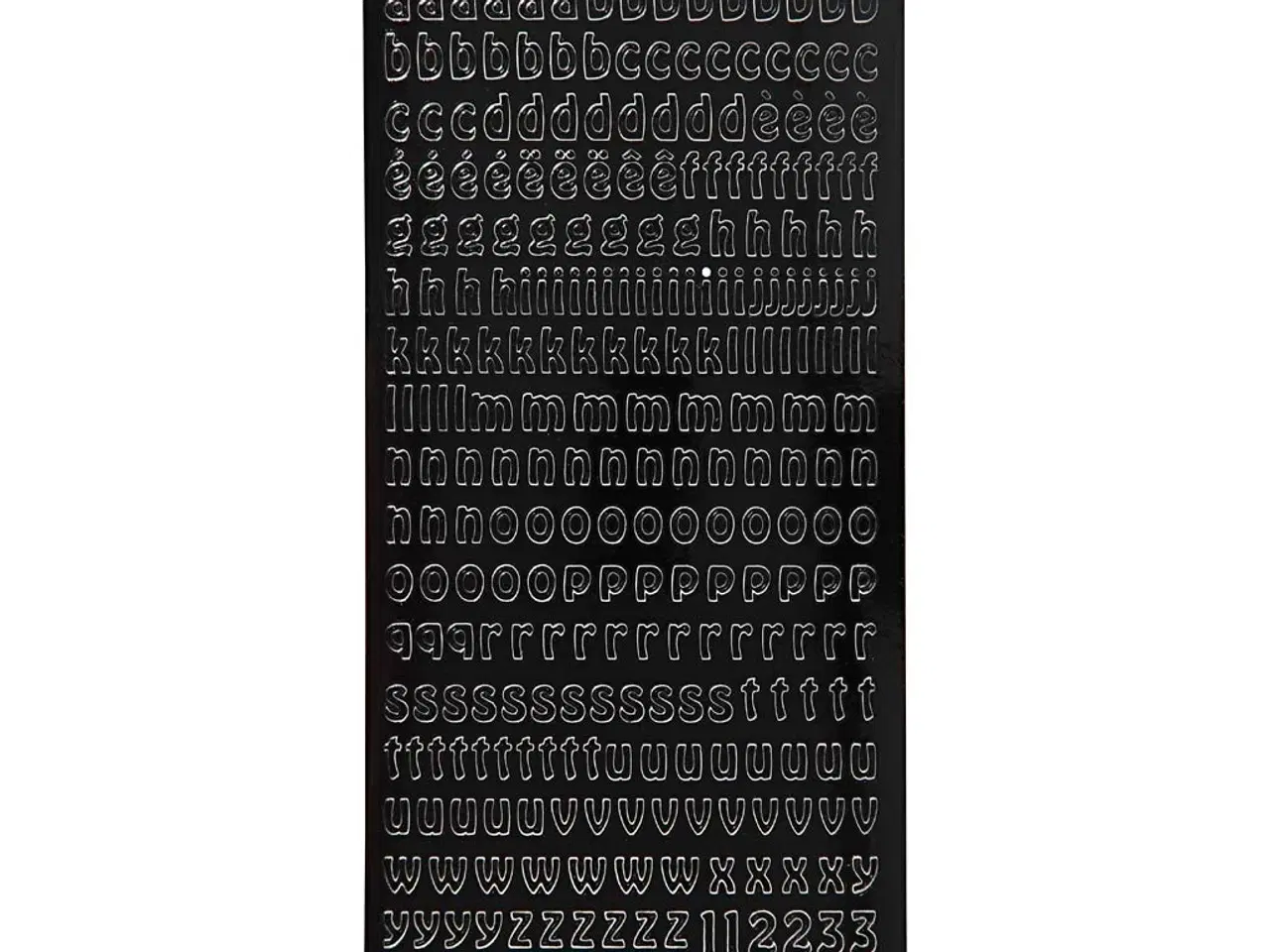 Billede 1 - Selvklæbende Små Bogstaver Stickers - Sort, 10x23 cm