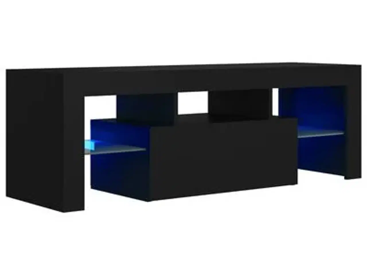 Billede 1 - vidaXL tv-bord med LED-lys 120x35x40 cm sort