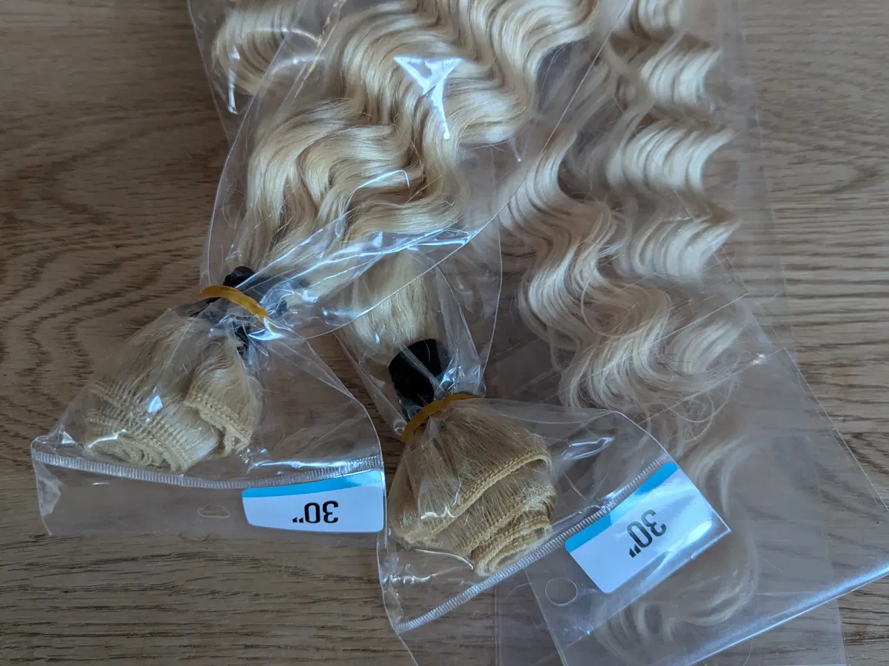 Billede 14 - Human hair 76 cm. Blond Deep wave.