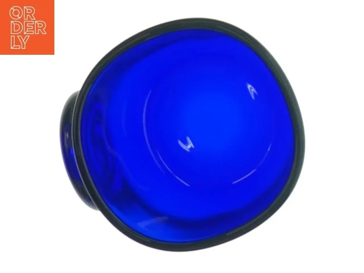 Billede 3 - Blåt glas (str. H 5,5 cm, ø 6,5 cm)