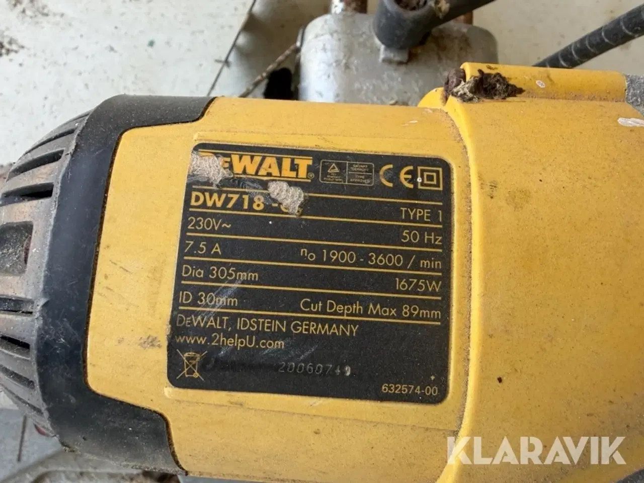 Billede 9 - Kap-/gæringssav DeWalt DW718