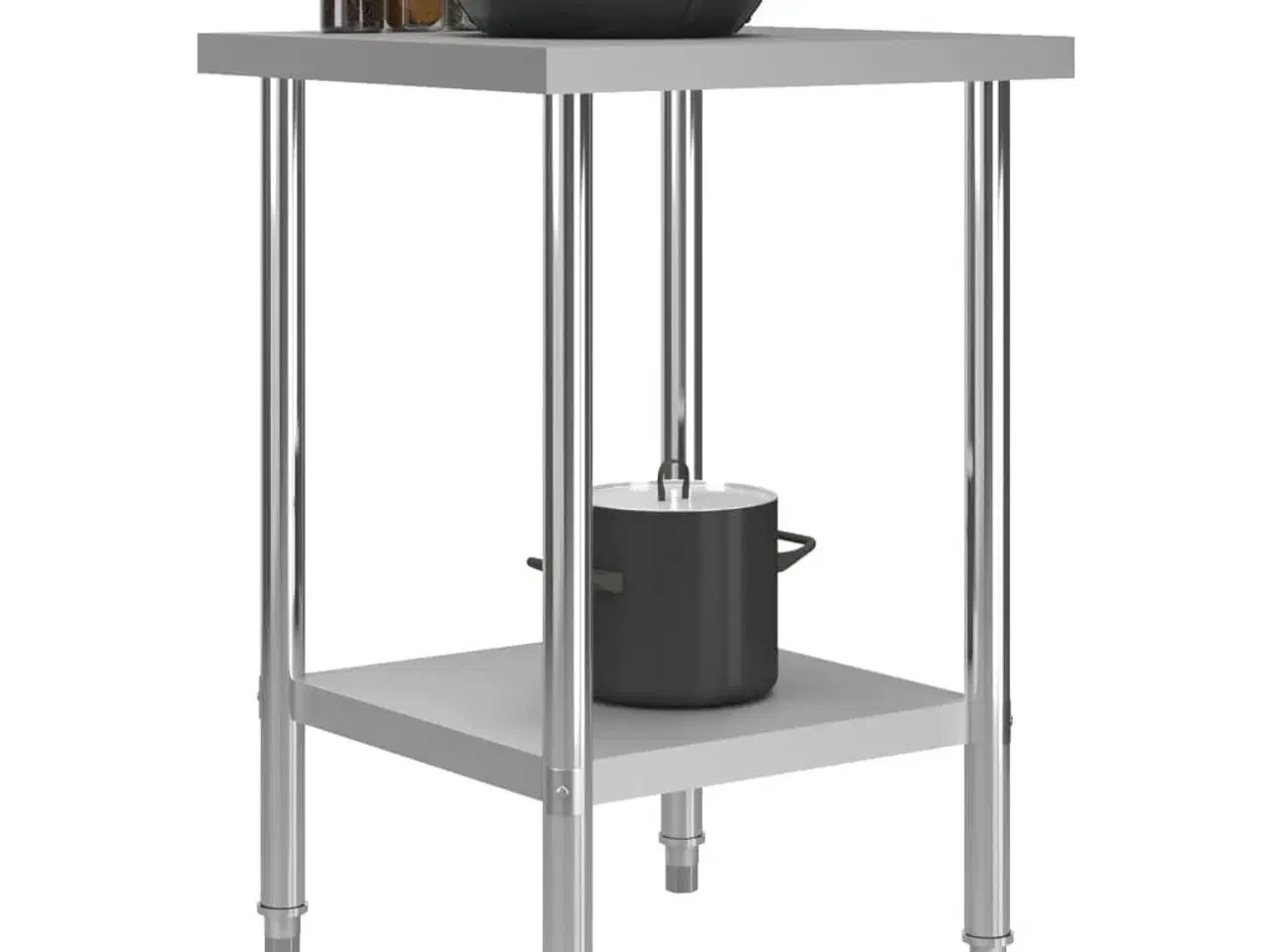 Billede 2 - Arbejdsbord til køkken 60x60x85 cm rustfrit stål