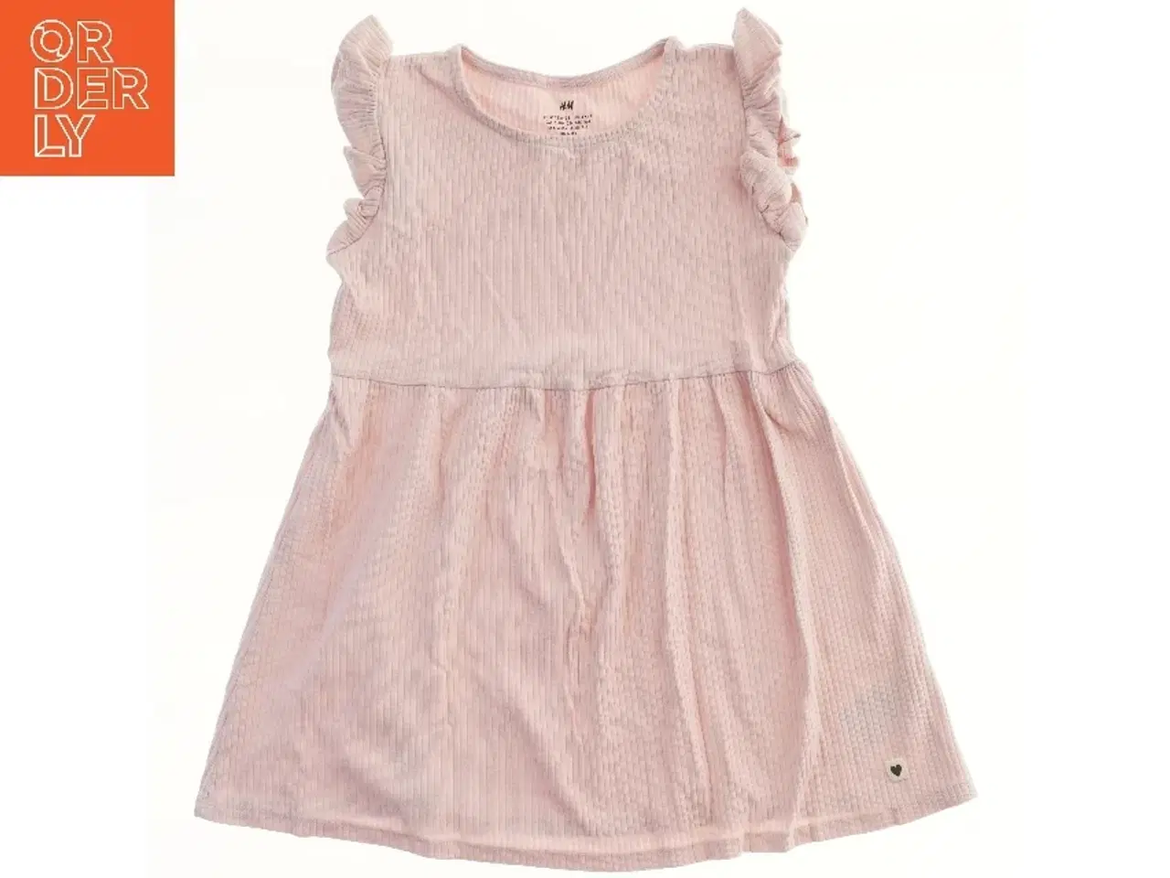 Billede 1 - Lyserød sommerkjole med flæser fra H&M (str. 122)