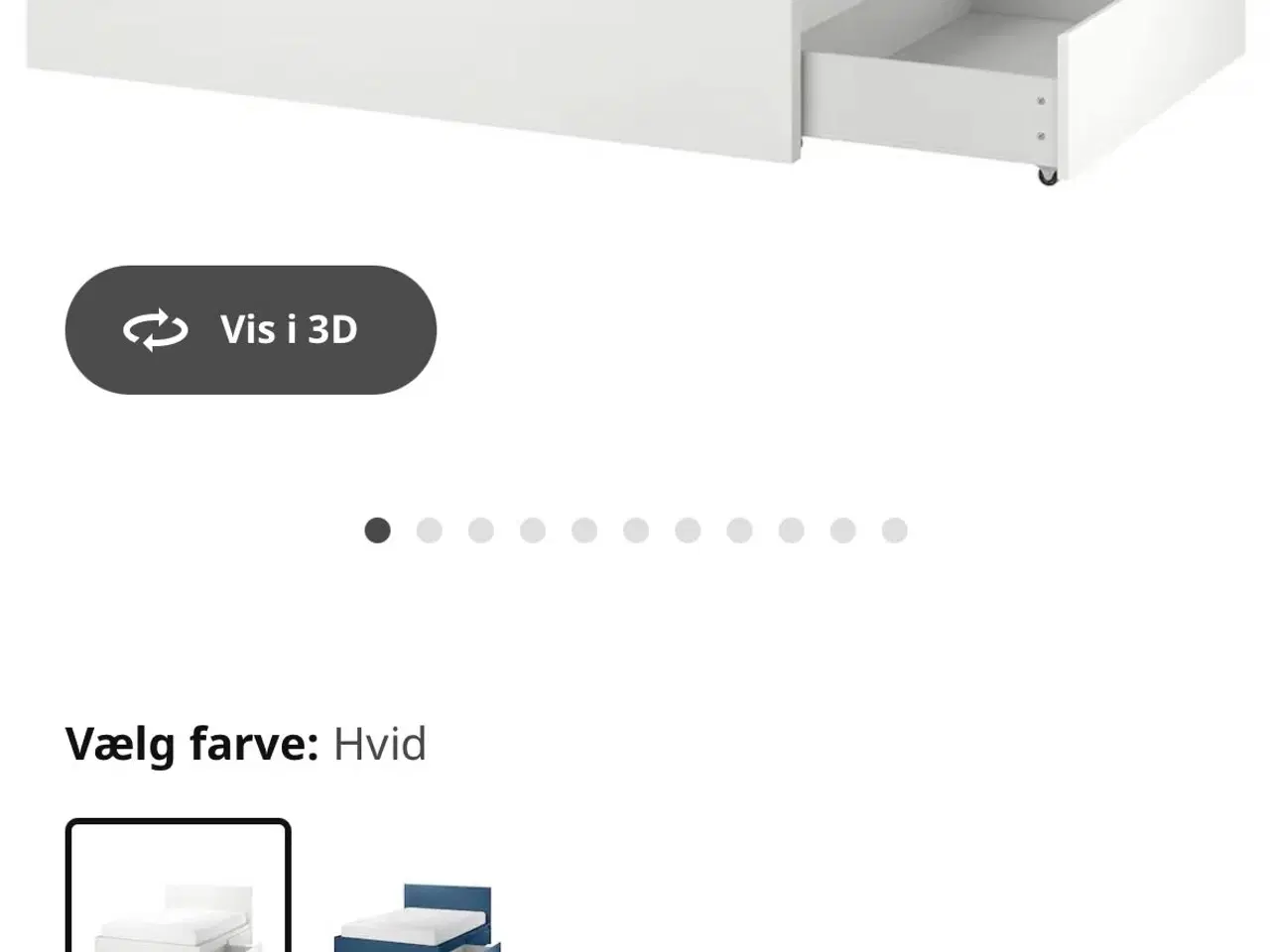 Billede 1 - Malm sengeramme 180x200 med lamelbund og 4 skuffer