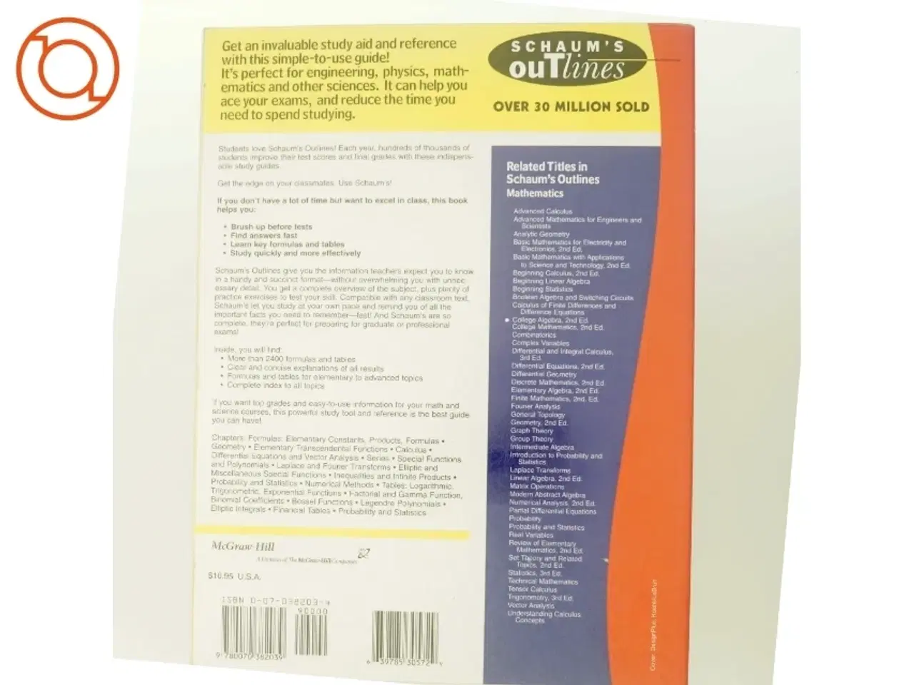 Billede 2 - Mathematical handbook of formulas and tables (Bog)