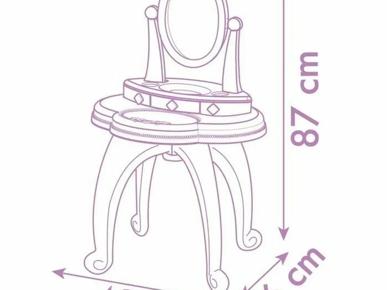 Billede 2 - Makeup sæt til børn - Smoby Gabby’s Dollhouse, Pink/Rose