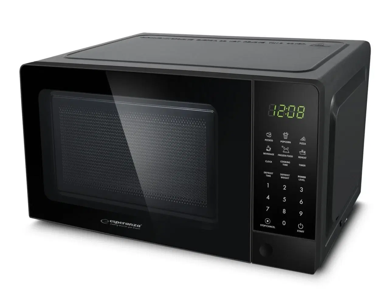 Billede 1 - Mikrobølgeovn 20 l – Esperanza EKO009, sort, 700 W