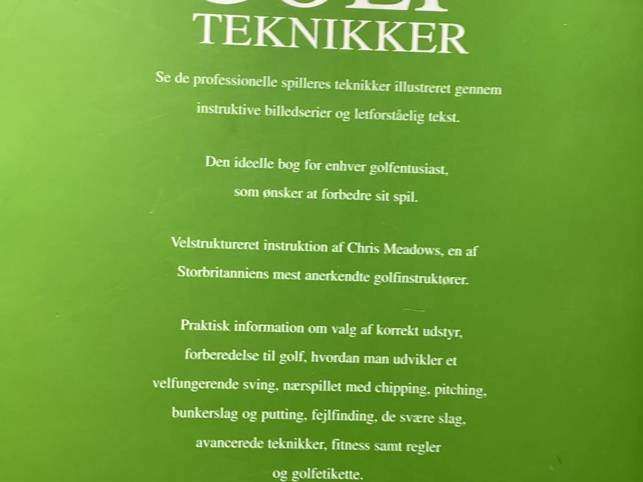Billede 2 - GOLFBOG. Den store bog om golfteknikker/Instruktio