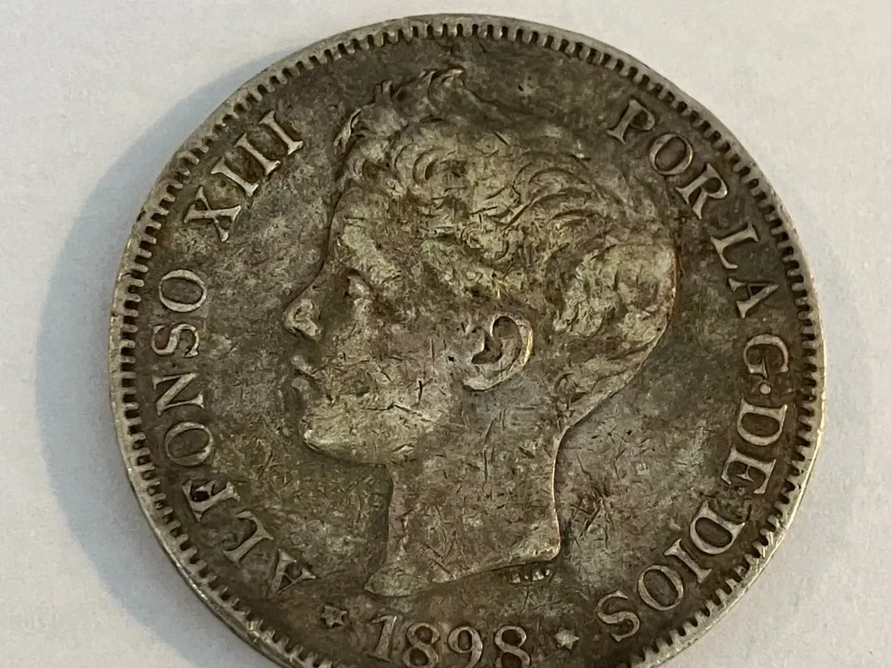 Billede 2 - 5 Pesetas 1898 Spain