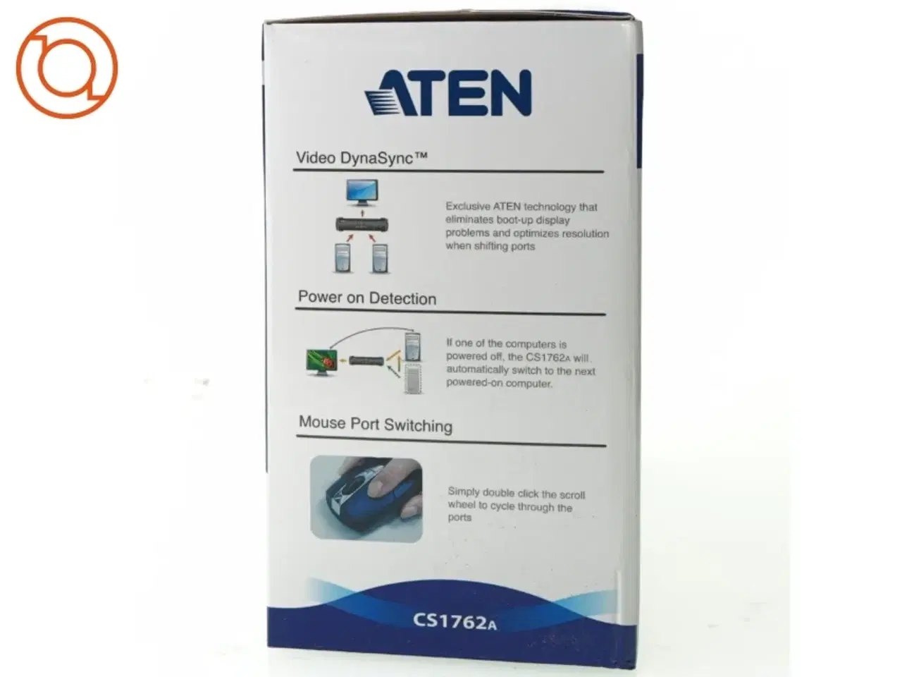 Billede 4 - 2-port USB DVI KVMP switch fra Aten (str. 29 x 10 x 17 cm)