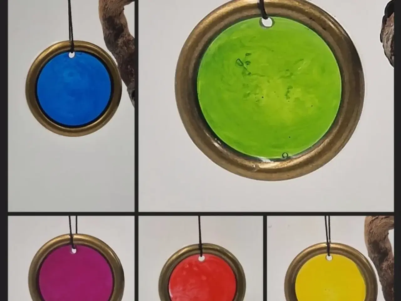 Billede 1 - Håndlavet farverigt vinduespynt