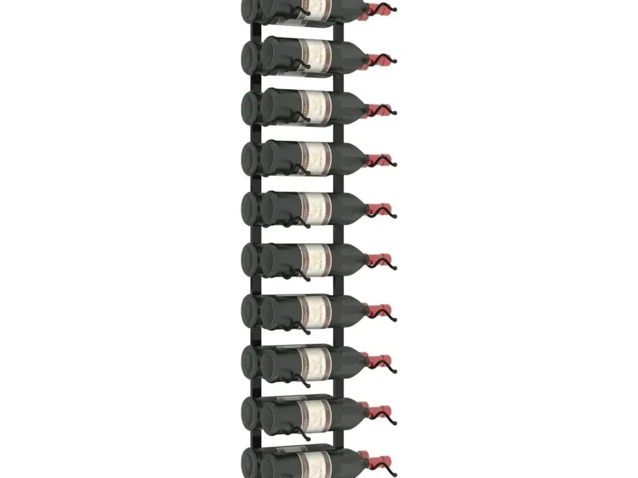 Billede 3 - Væghængt vinreol til 24 flasker jern sort
