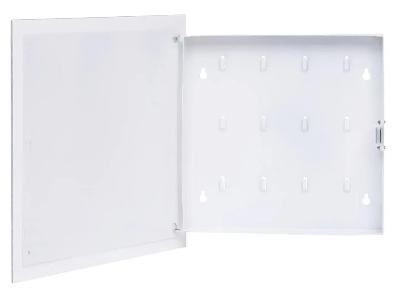 Billede 1 - Nøgleskab med magnetisk tavle 35x35x5,5 cm hvid