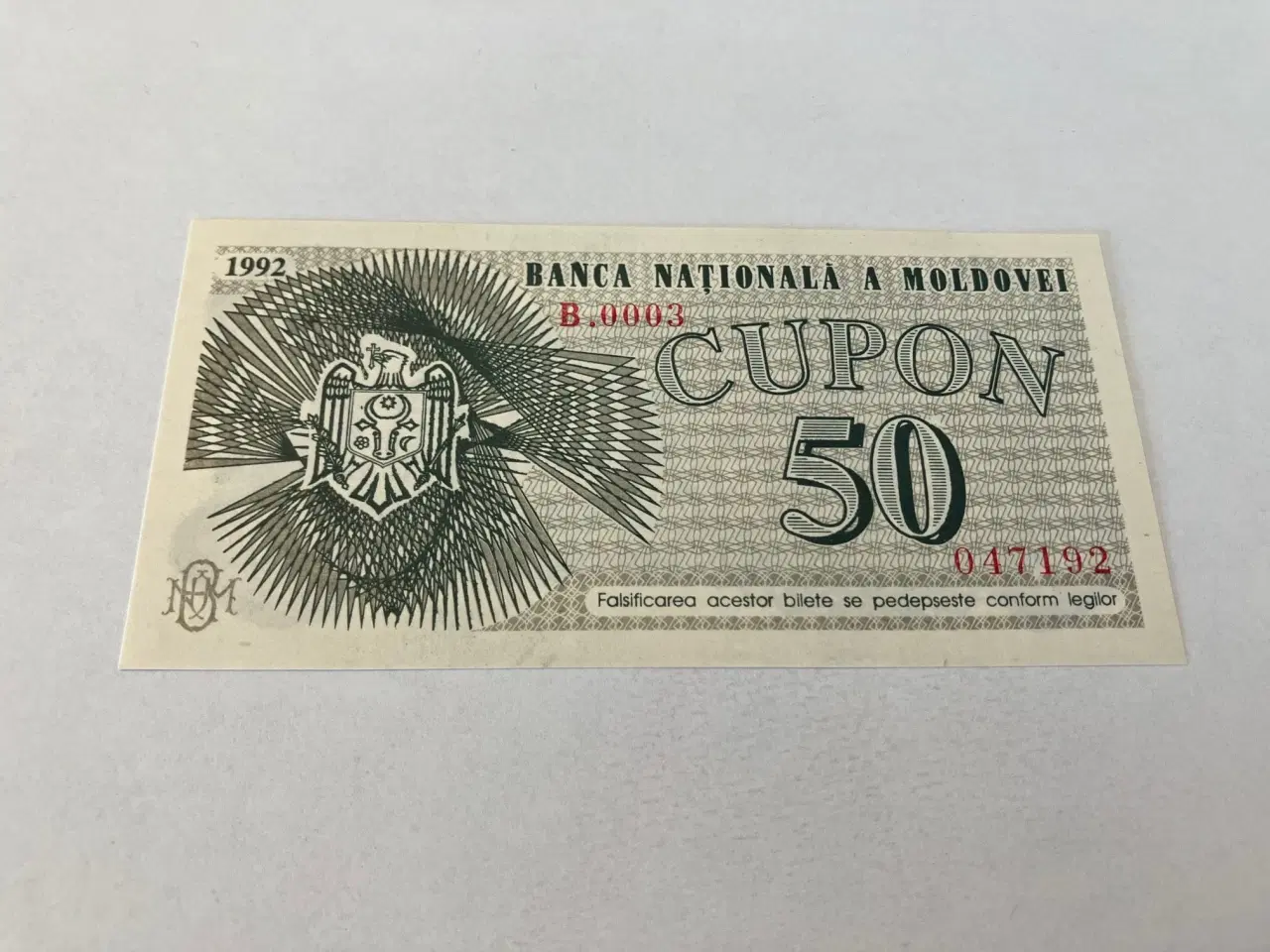 Billede 1 - 50 Coupon Moldova 1992