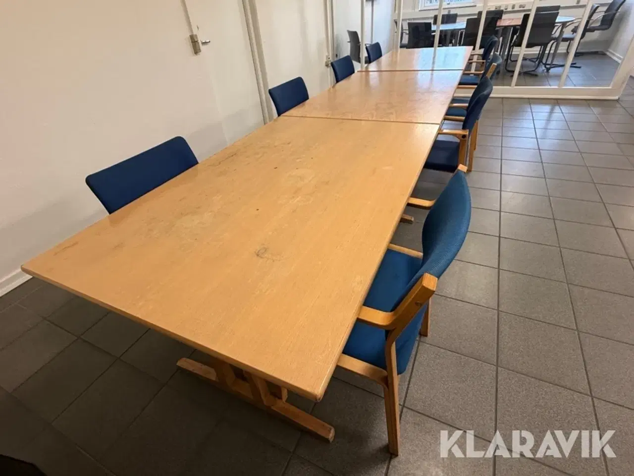 Billede 3 - Kantine bord.3 styk inkl 8 stole